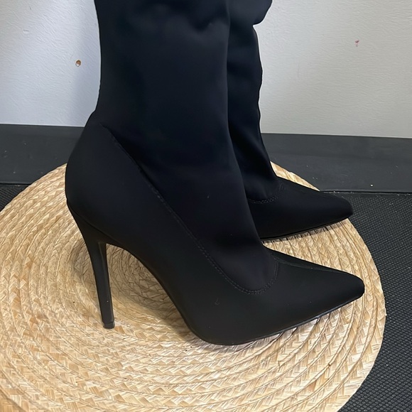 Boohoo Where the Party At Knee High Thigh Boots Size 38 - Picture 5 of 15